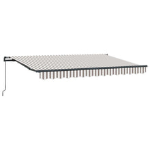 Uitschuifbare luifel Lichtgrijs en wit. 600 × 350 cm