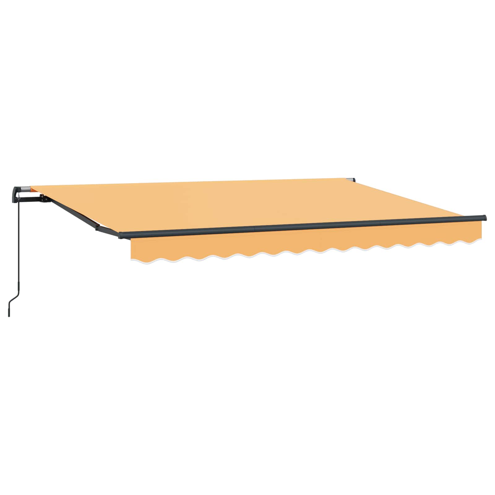 Uitschuifbare luifel Zand 600 × 350 cm Polyester en Aluminium