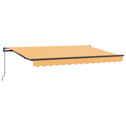Uitschuifbare luifel Zand 600 × 350 cm Polyester en Aluminium