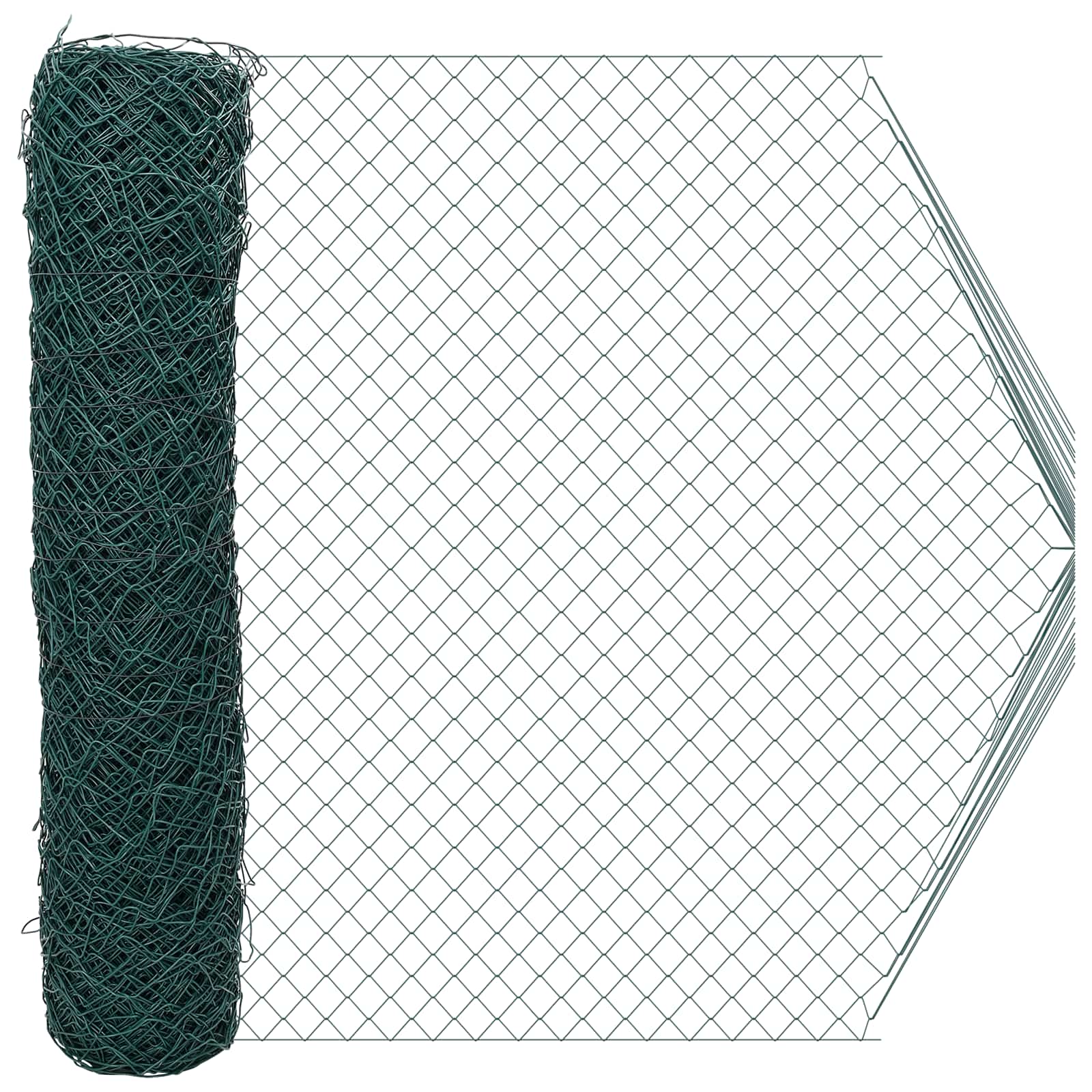 Draadgaashek Groen 2 x 10 m Staal
