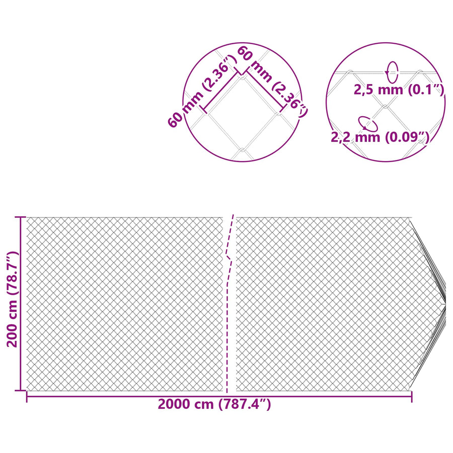 Kettenschakelhek Groen 2 x 20 m Staal