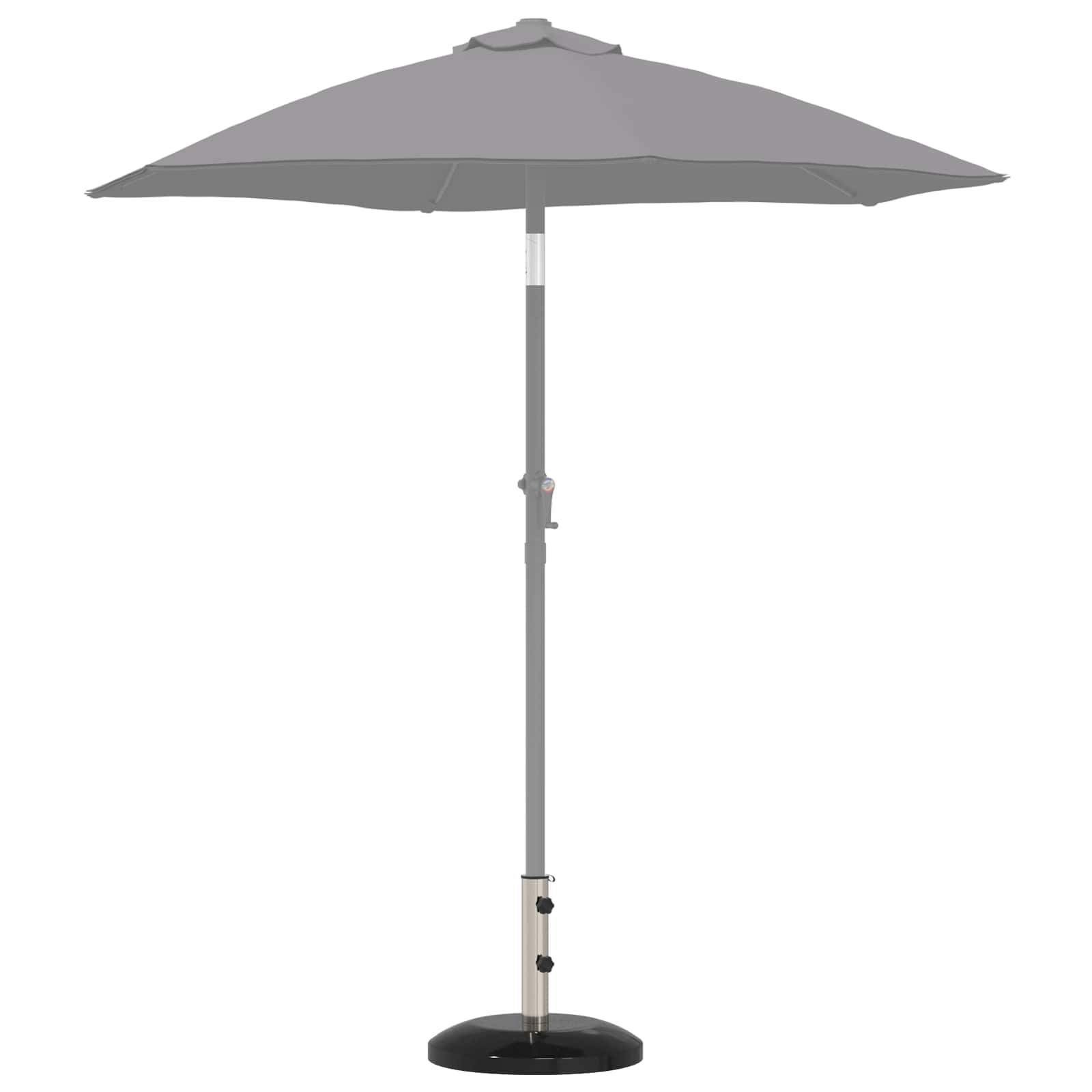 Parasolvoet voor 40-50 mm paal 26.75 kg Zwart Graniet en RVS