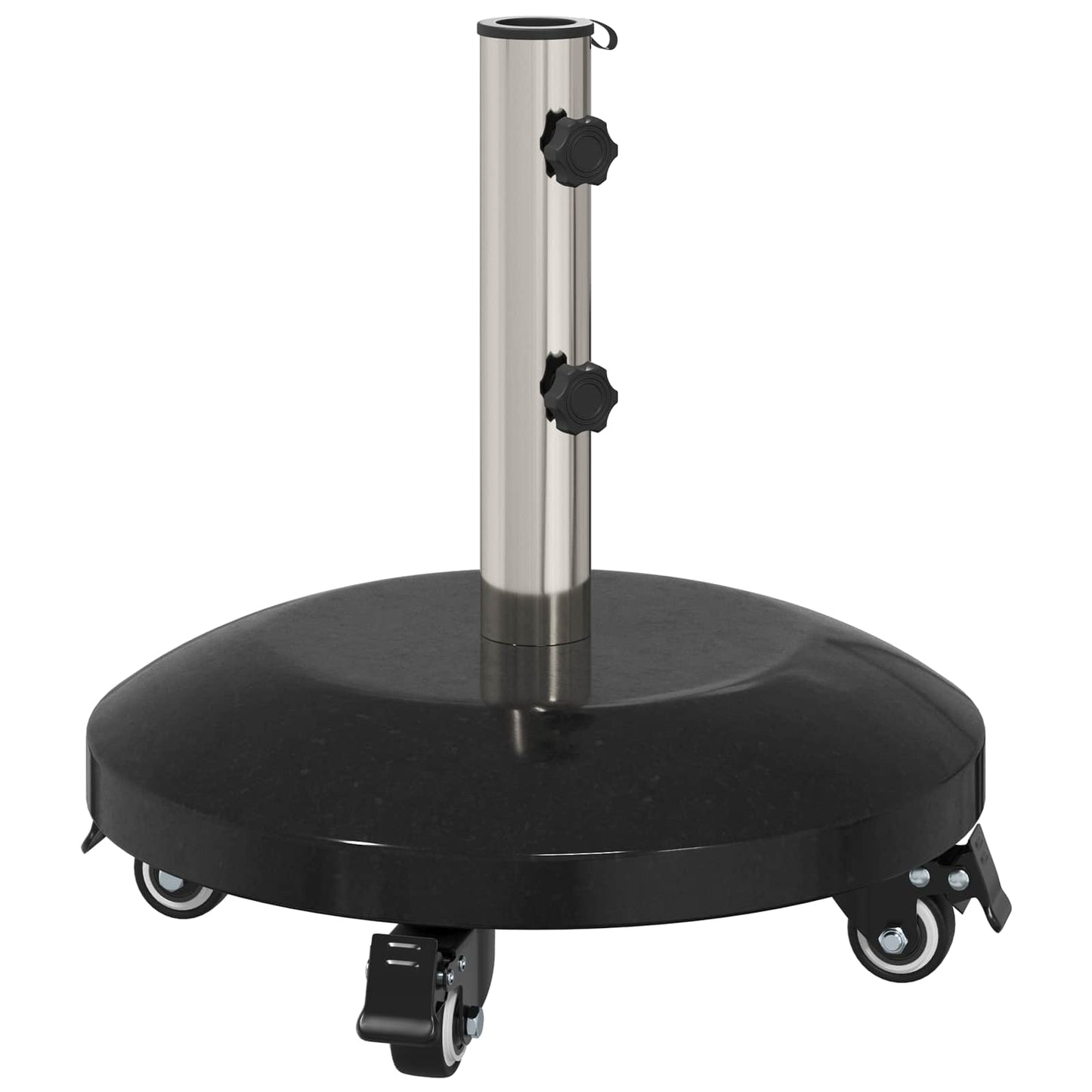 Granieten parasolvoet met wielen voor parasolstok van 40-50 mm 29 kg Zwart