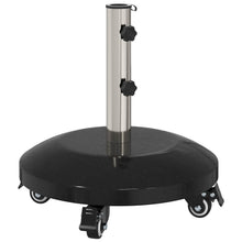 Granieten parasolvoet met wielen voor parasolstok van 40-50 mm 29 kg Zwart