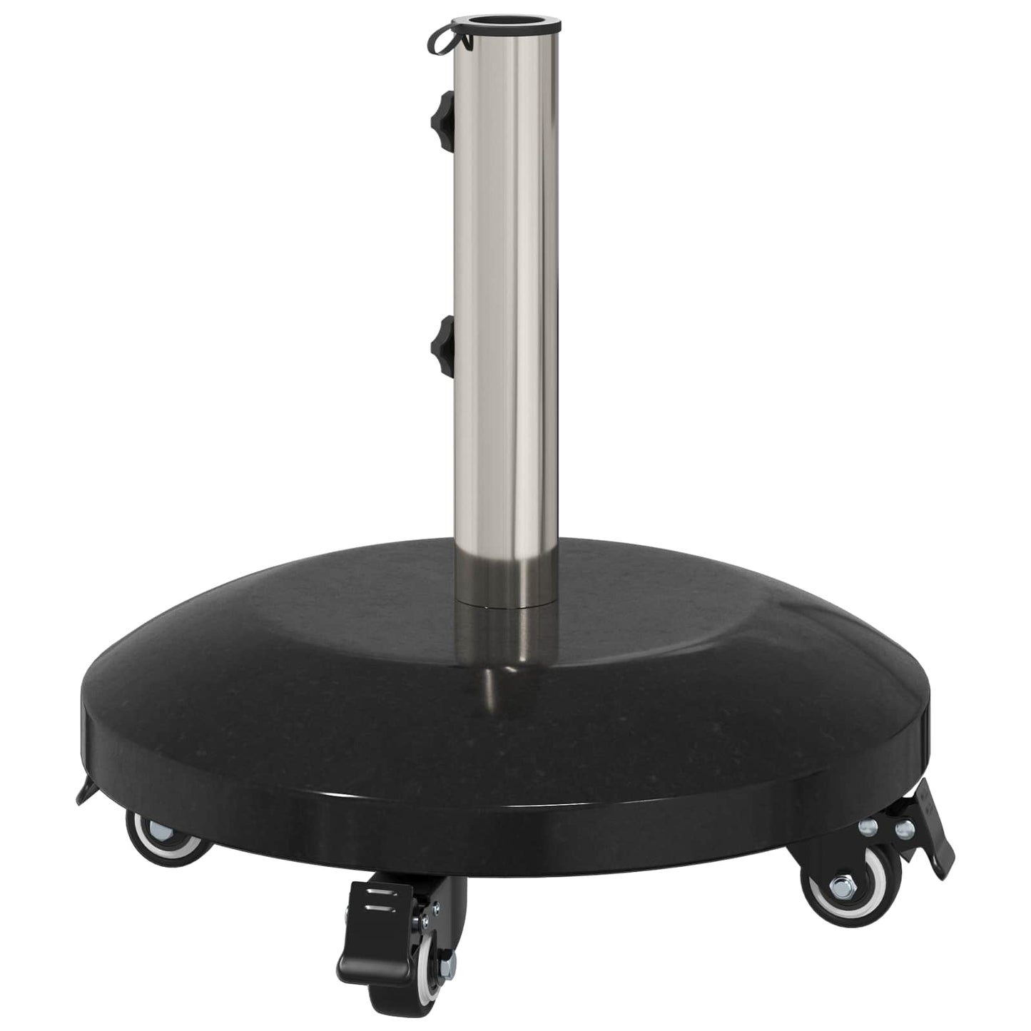 Granieten parasolvoet met wielen voor parasolstok van 40-50 mm 29 kg Zwart