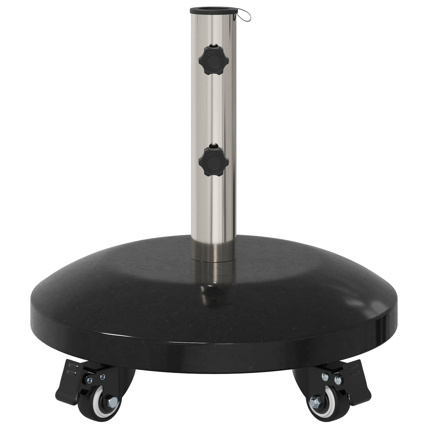 Granieten parasolvoet met wielen voor parasolstok van 40-50 mm 29 kg Zwart