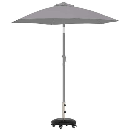 Granieten parasolvoet met wielen voor parasolstok van 40-50 mm 29 kg Zwart