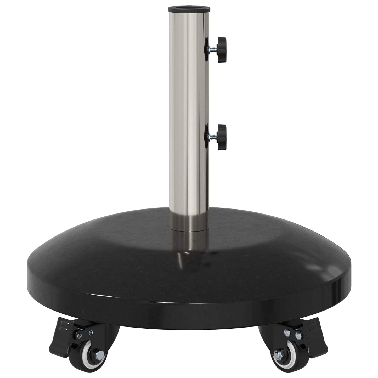 Granieten parasolvoet met wielen voor parasolstok van 40-50 mm 29 kg Zwart