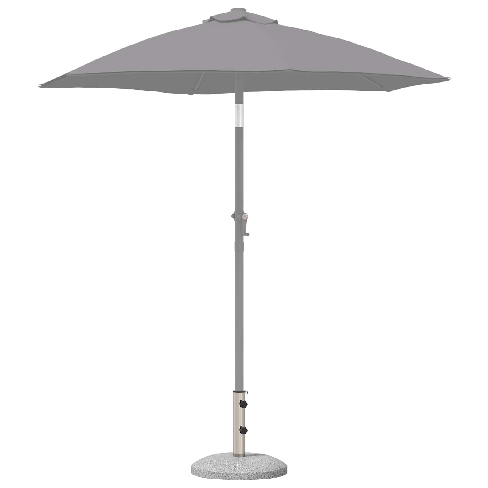 Parasolvoet voor 40-50 mm paal 26.45 kg Grijs Graniet en RVS