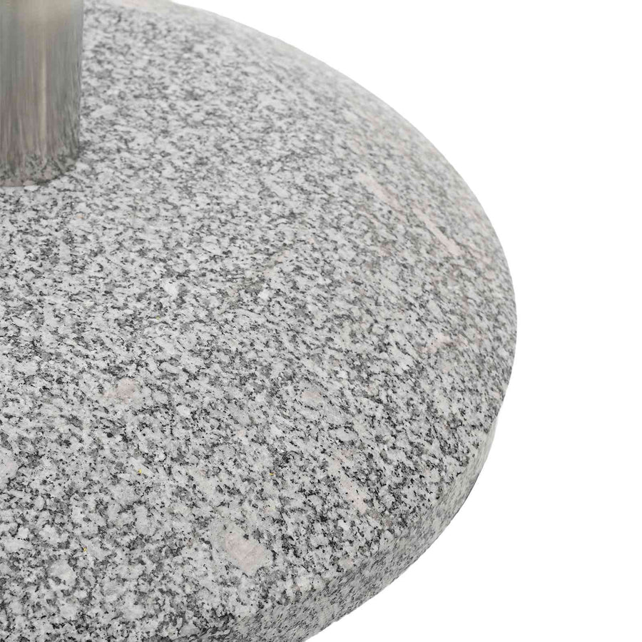 Graniet parasolvoet met wielen voor 4-5 cm stok 27.2 kg Grijs