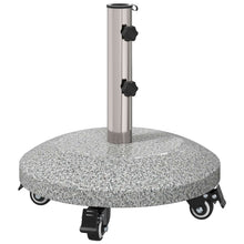 Graniet parasolvoet met wielen voor 4-5 cm stok 27.2 kg Grijs