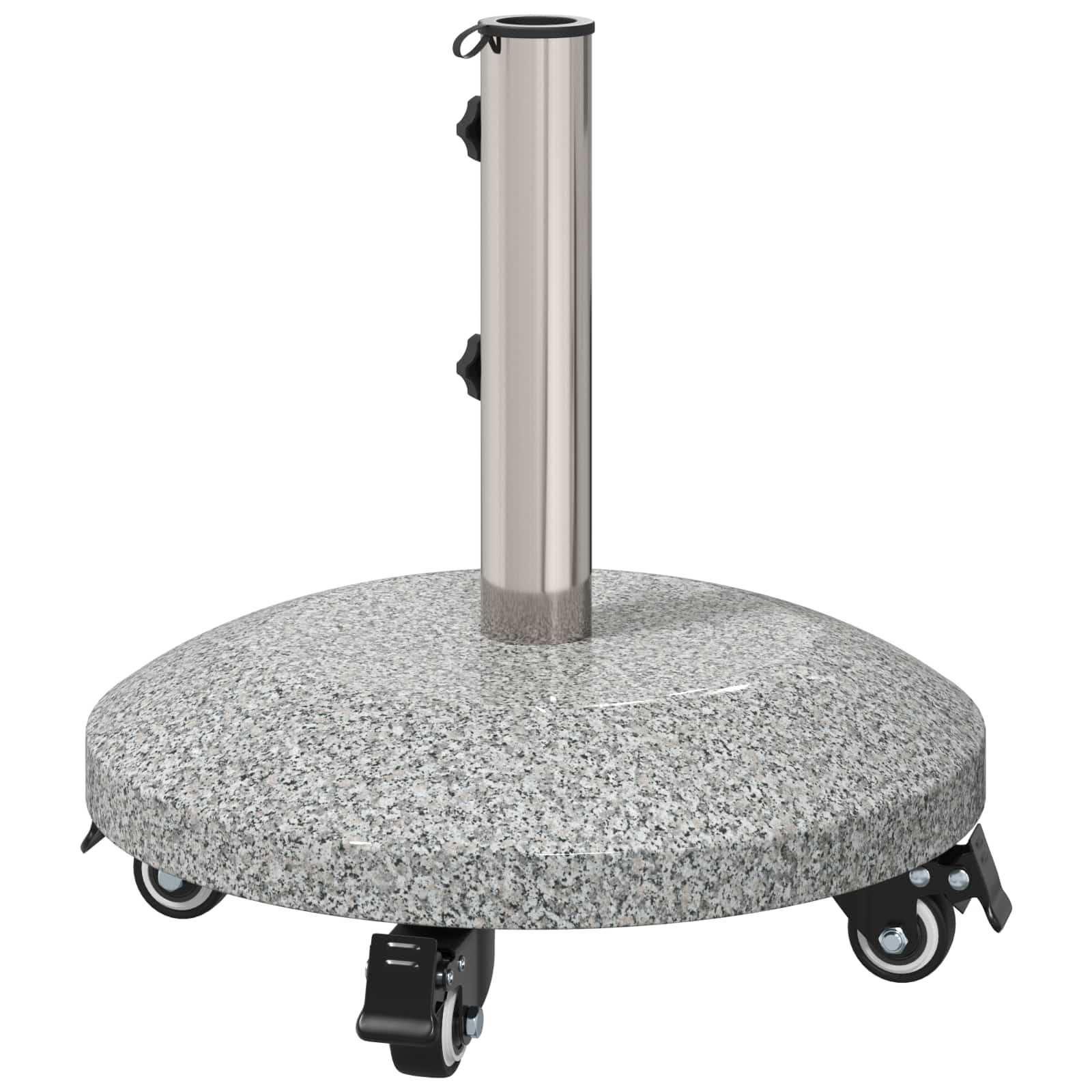 Graniet parasolvoet met wielen voor 4-5 cm stok 27.2 kg Grijs