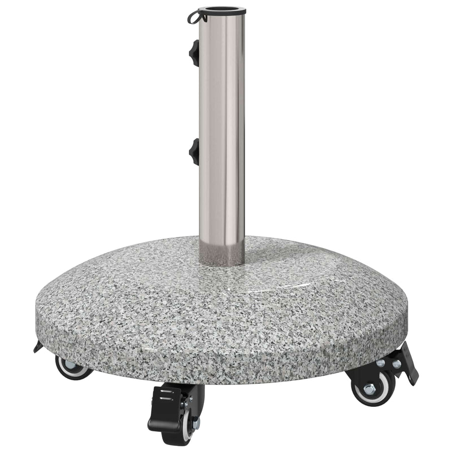Graniet parasolvoet met wielen voor 4-5 cm stok 27.2 kg Grijs