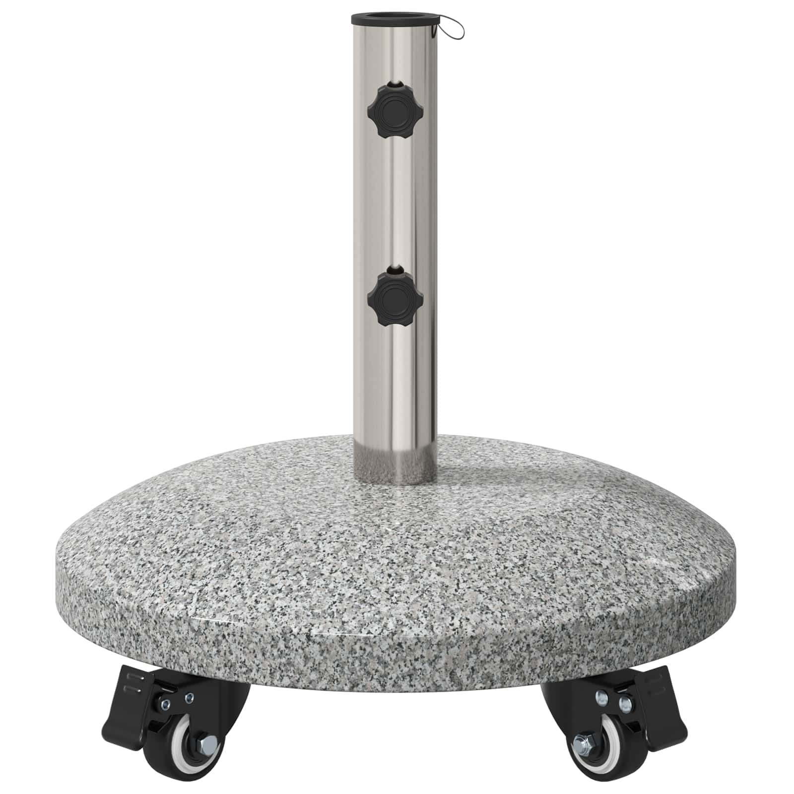 Graniet parasolvoet met wielen voor 4-5 cm stok 27.2 kg Grijs