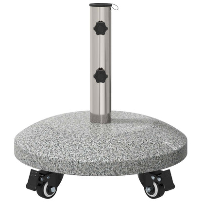 Graniet parasolvoet met wielen voor 4-5 cm stok 27.2 kg Grijs