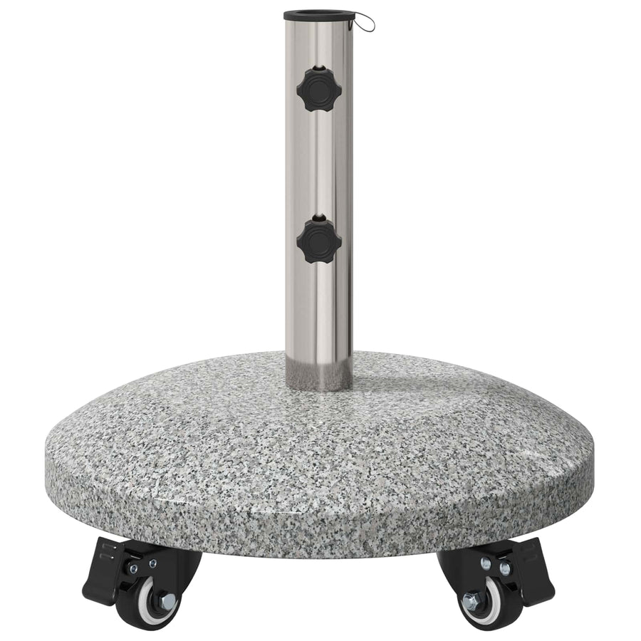 Graniet parasolvoet met wielen voor 4-5 cm stok 27.2 kg Grijs