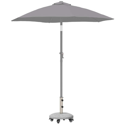 Graniet parasolvoet met wielen voor 4-5 cm stok 27.2 kg Grijs