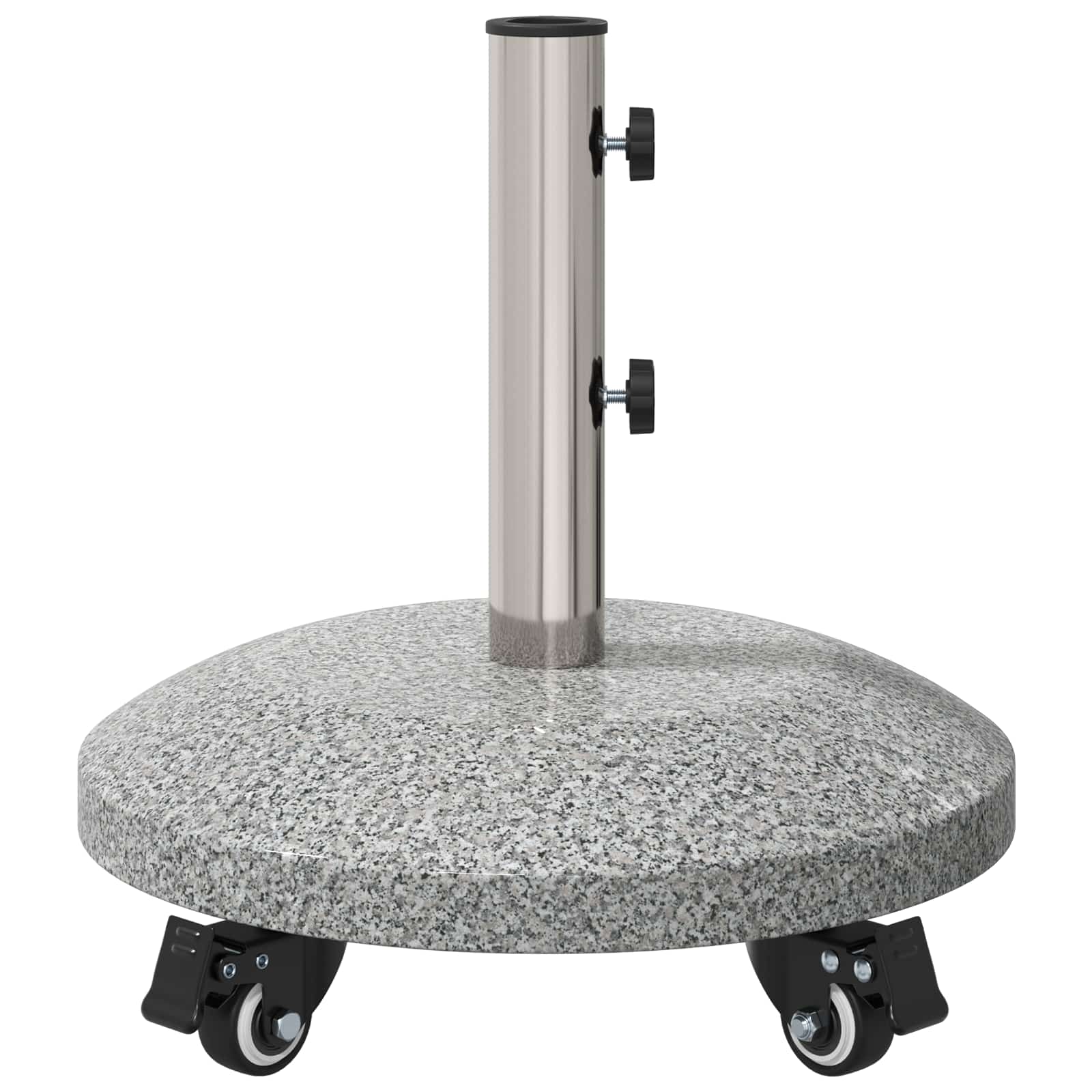Graniet parasolvoet met wielen voor 4-5 cm stok 27.2 kg Grijs