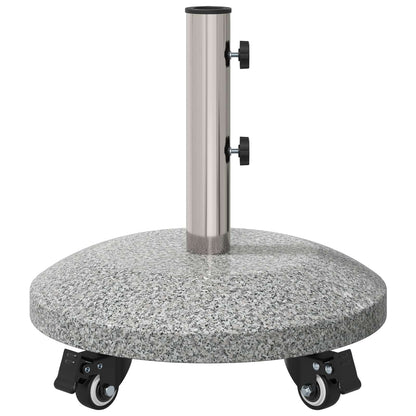 Graniet parasolvoet met wielen voor 4-5 cm stok 27.2 kg Grijs