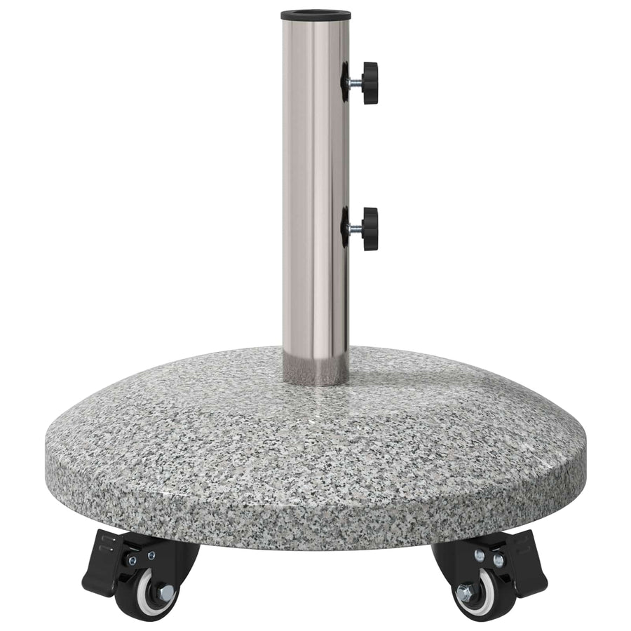 Graniet parasolvoet met wielen voor 4-5 cm stok 27.2 kg Grijs