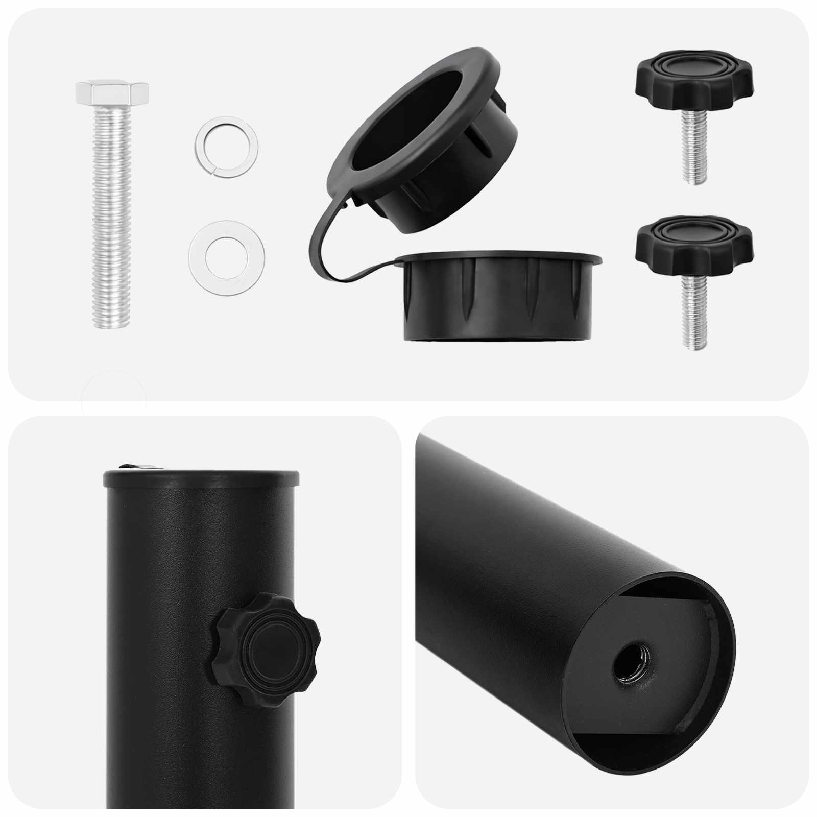 Parasol Basisbuis 0.6 kg Zwart IJzer for 40-50 mm Pole