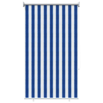 Buitenrolgordijn 90% UV-blok Blauw en Witte Streep 80 x 140 cm