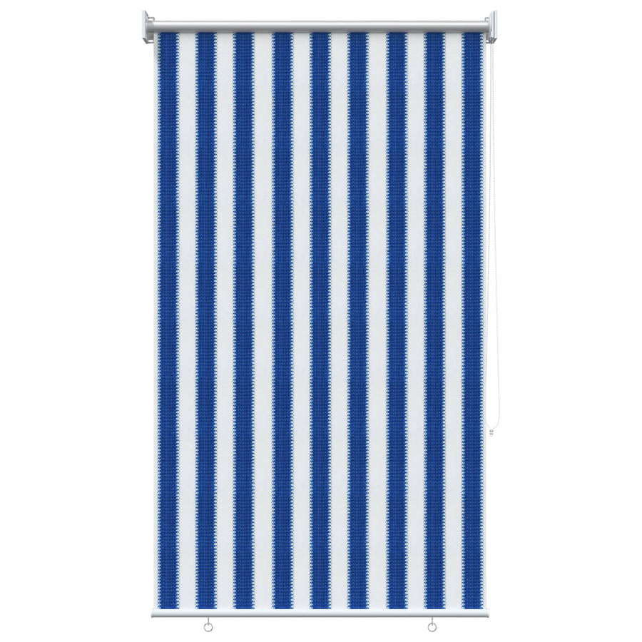 Buitenrolgordijn 90% UV-blok Blauw en Witte Streep 80 x 140 cm