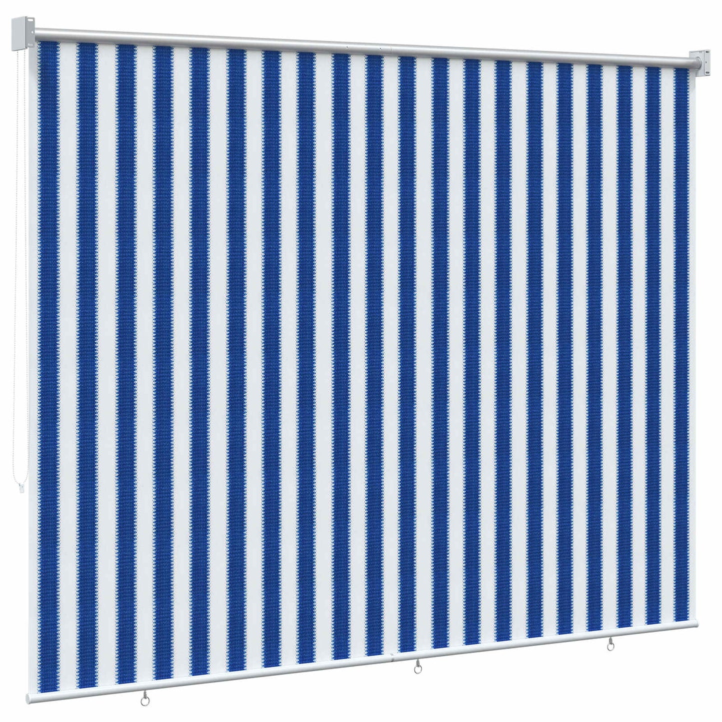 Buitenrolgordijn 90% UV-blok Blauw en Witte Streep 140 x 140 cm