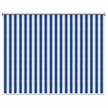 Buitenrolgordijn 90% UV-blok Blauw en Witte Streep 140 x 140 cm