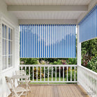 Buitenrolgordijn 90% UV-blok Blauw en Witte Streep 240 x 140 cm