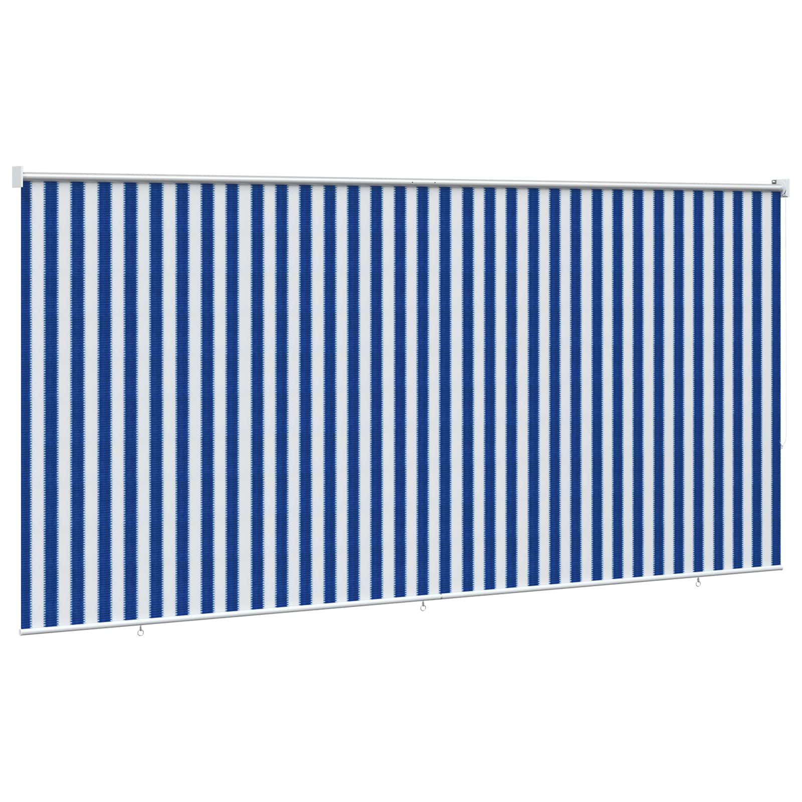 Buitenrolgordijn 90% UV-blok Blauw en Witte Streep 300 x 140 cm