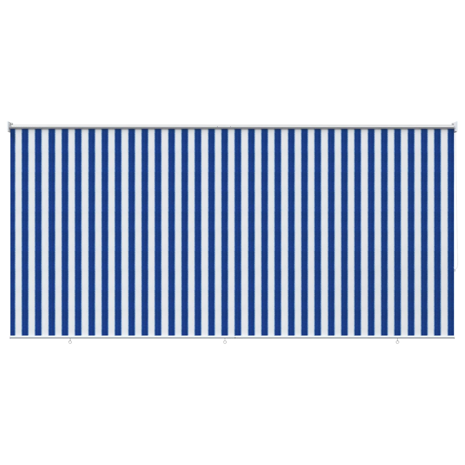 Buitenrolgordijn 90% UV-blok Blauw en Witte Streep 350 x 140 cm