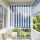 Buitenrolgordijn 90% UV-blok Blauw en Witte Streep 100 x 230 cm