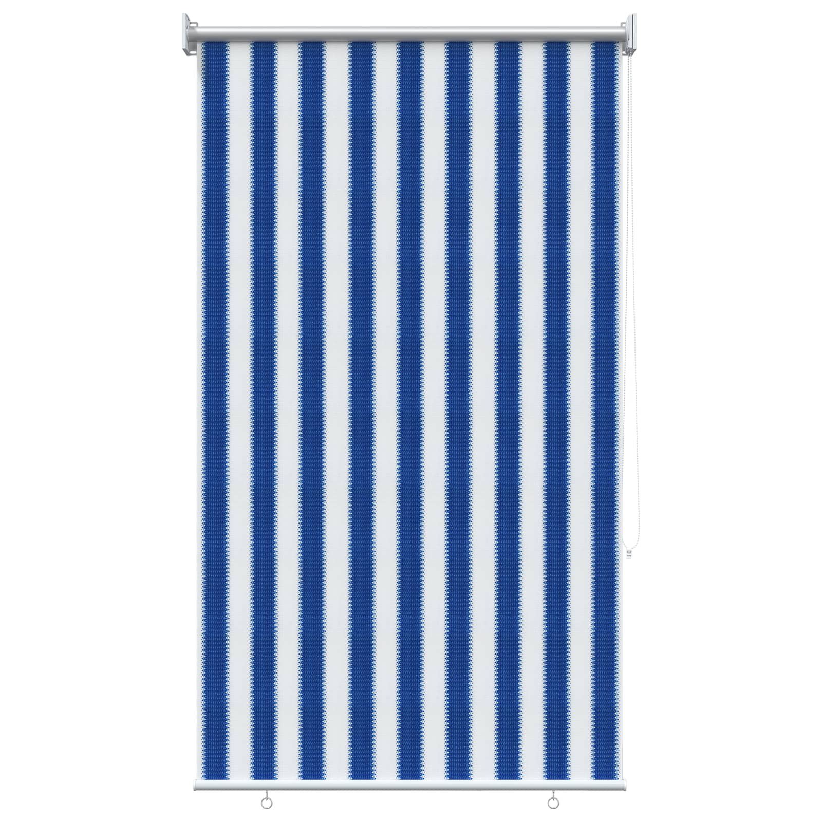 Buitenrolgordijn 90% UV-blok Blauw en Witte Streep 100 x 230 cm