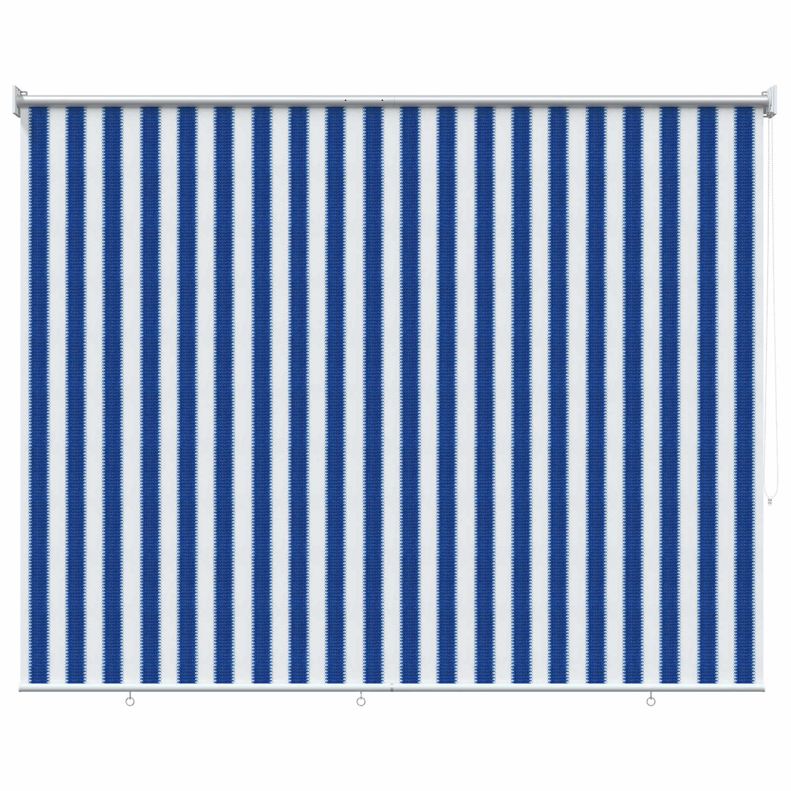 Buitenrolgordijn 90% UV-blok Blauw en Witte Streep 120 x 230 cm