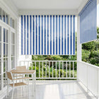 Buitenrolgordijn 90% UV-blok Blauw en Witte Streep 160 x 230 cm
