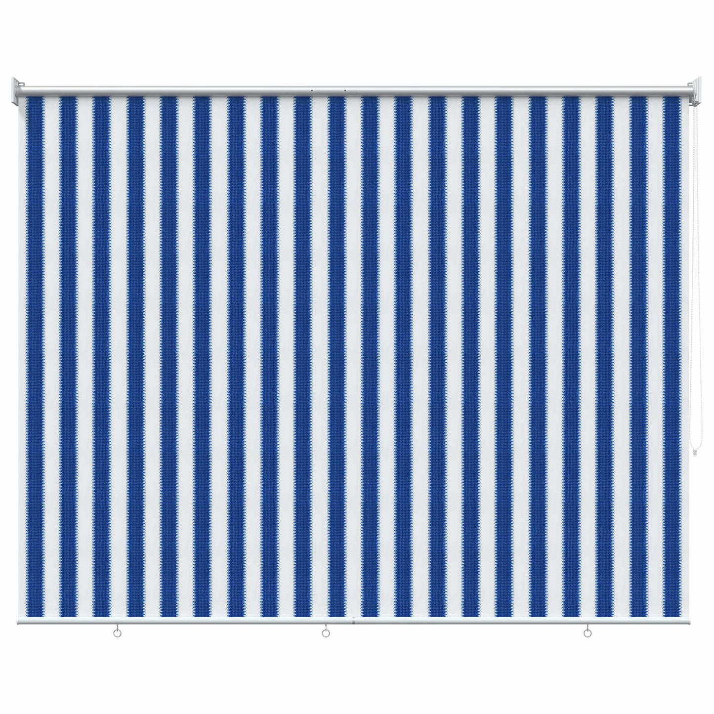 Buitenrolgordijn 90% UV-blok Blauw en Witte Streep 200 x 230 cm
