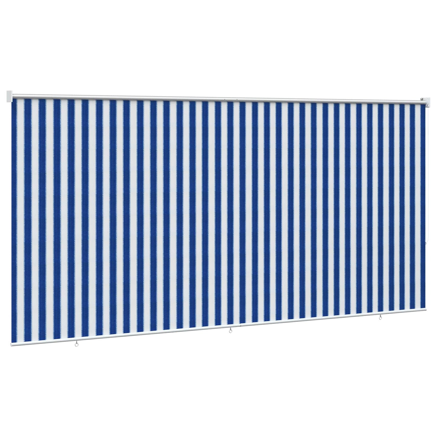 Buitenrolgordijn 90% UV-blok Blauw en Witte Streep 350 x 230 cm