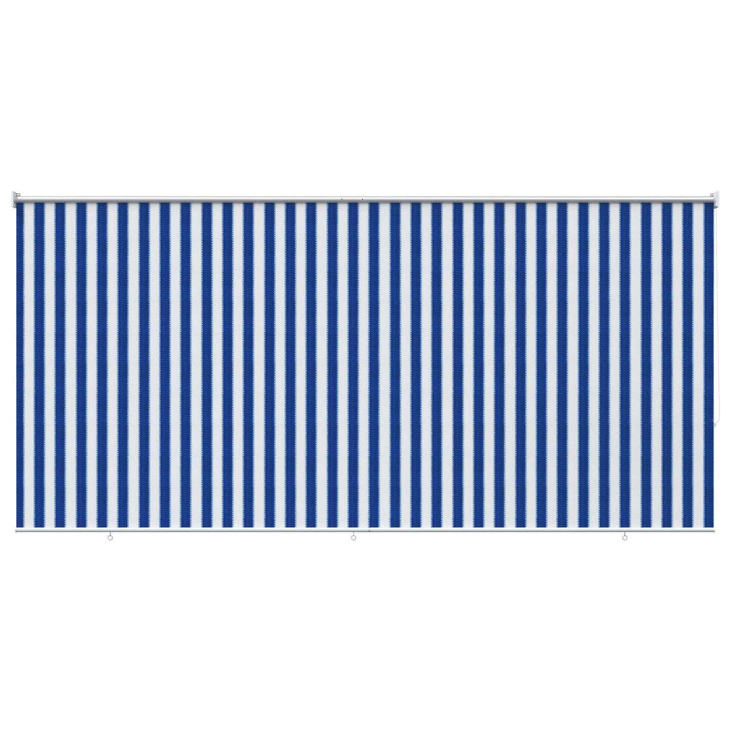 Buitenrolgordijn 90% UV-blok Blauw en Witte Streep 400 x 230 cm