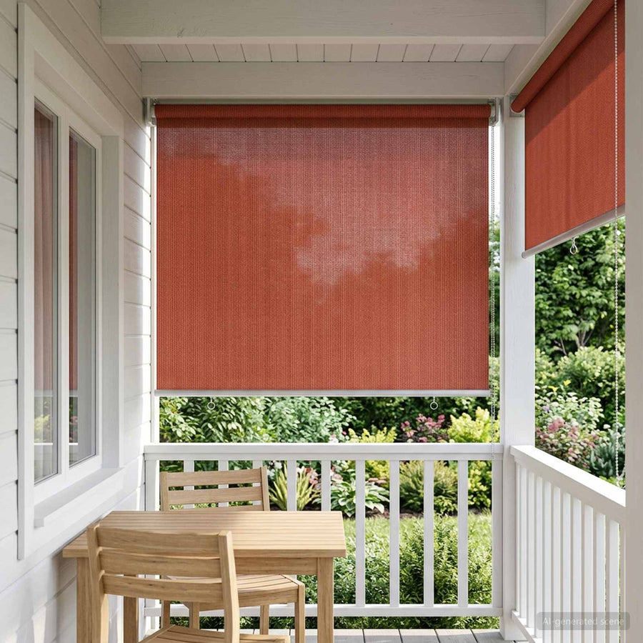 Buitenrolgordijn 90% UV-blok Terracotta 80 x 140 cm HDPE