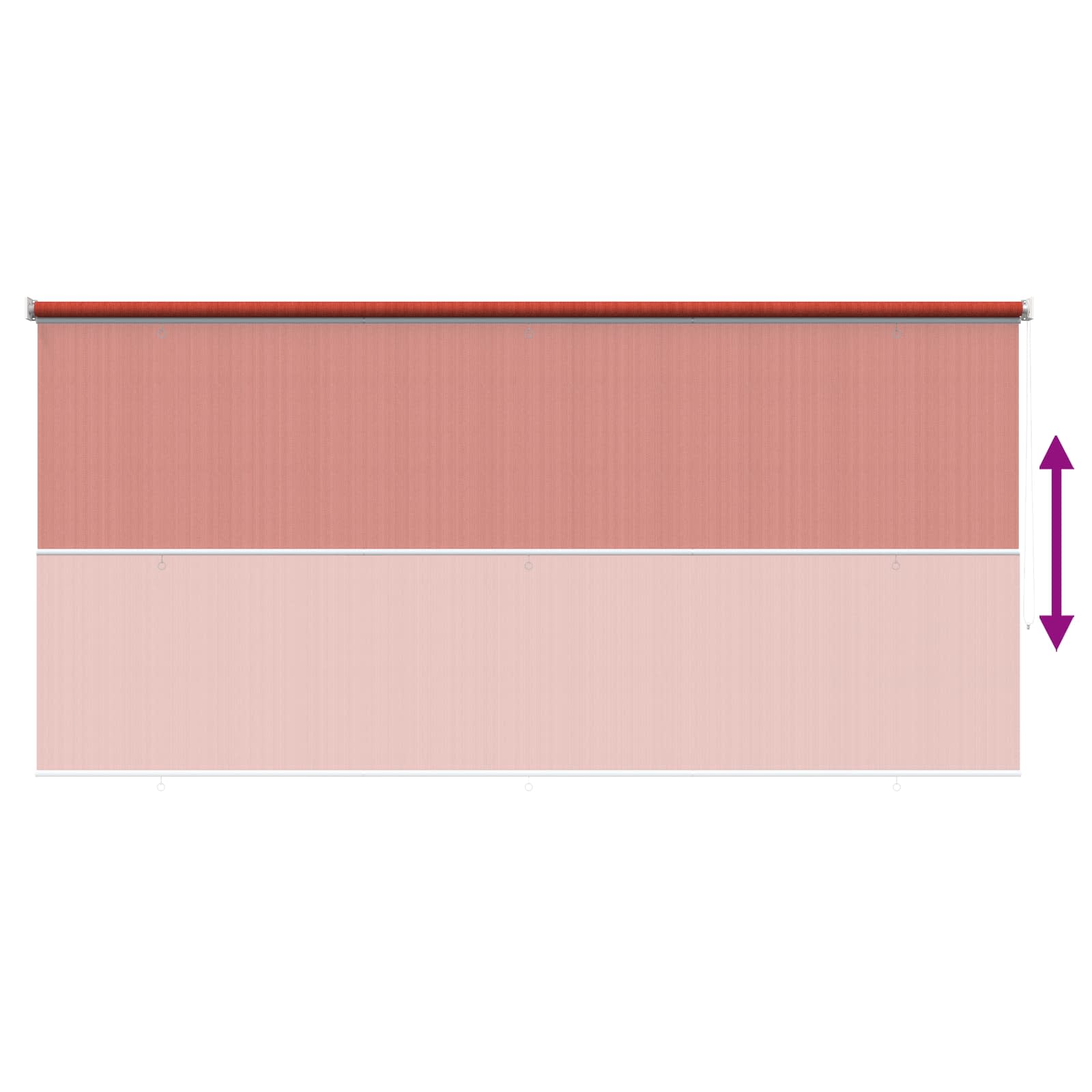 Buitenrolgordijn 90% UV-blok Terracotta 350 x 140 cm HDPE
