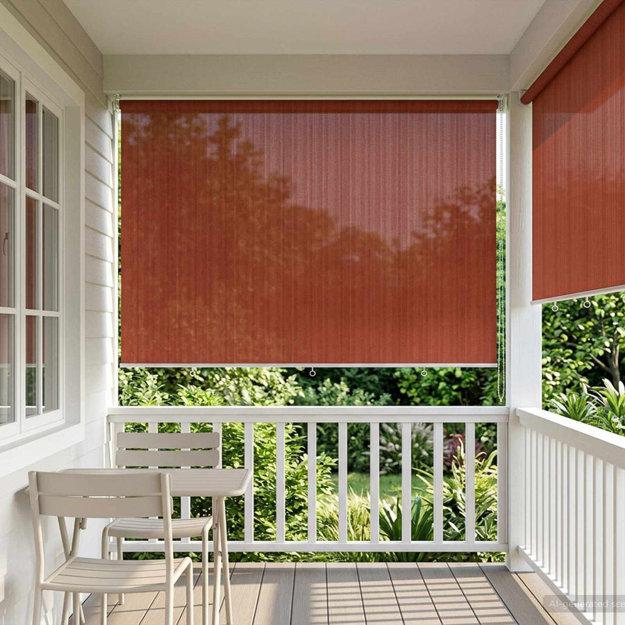 Buitenrolgordijn 90% UV-blok Terracotta 350 x 230 cm HDPE