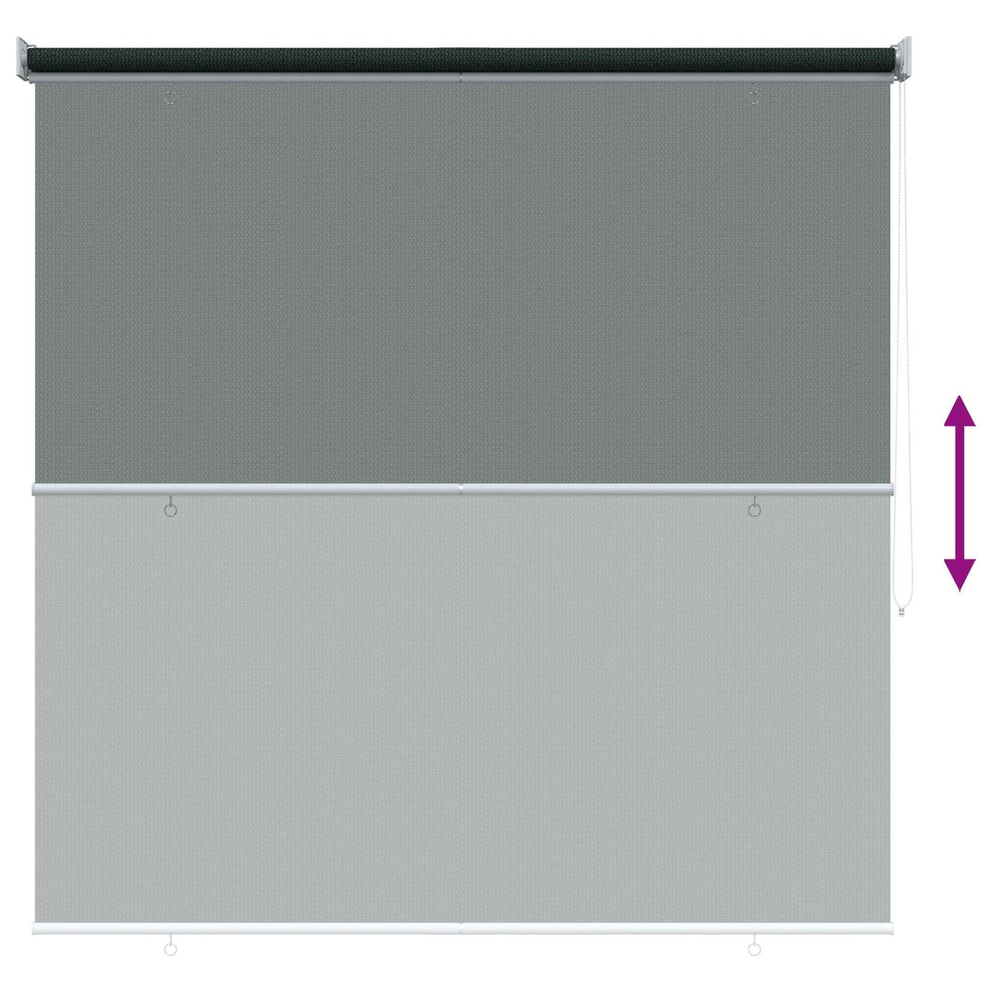 Buitenrolgordijn 90% UV-blok Donkergroen 140 x 140 cm HDPE