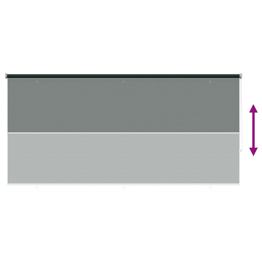 Buitenrolgordijn 90% UV-blok Donkergroen 400 x 230 cm HDPE