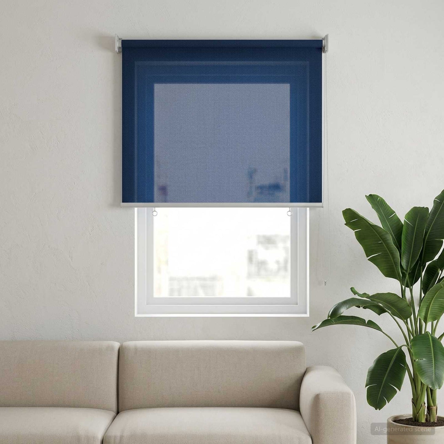 Buitenrolgordijn 90% UV-blok Blauw 80 x 140 cm HDPE