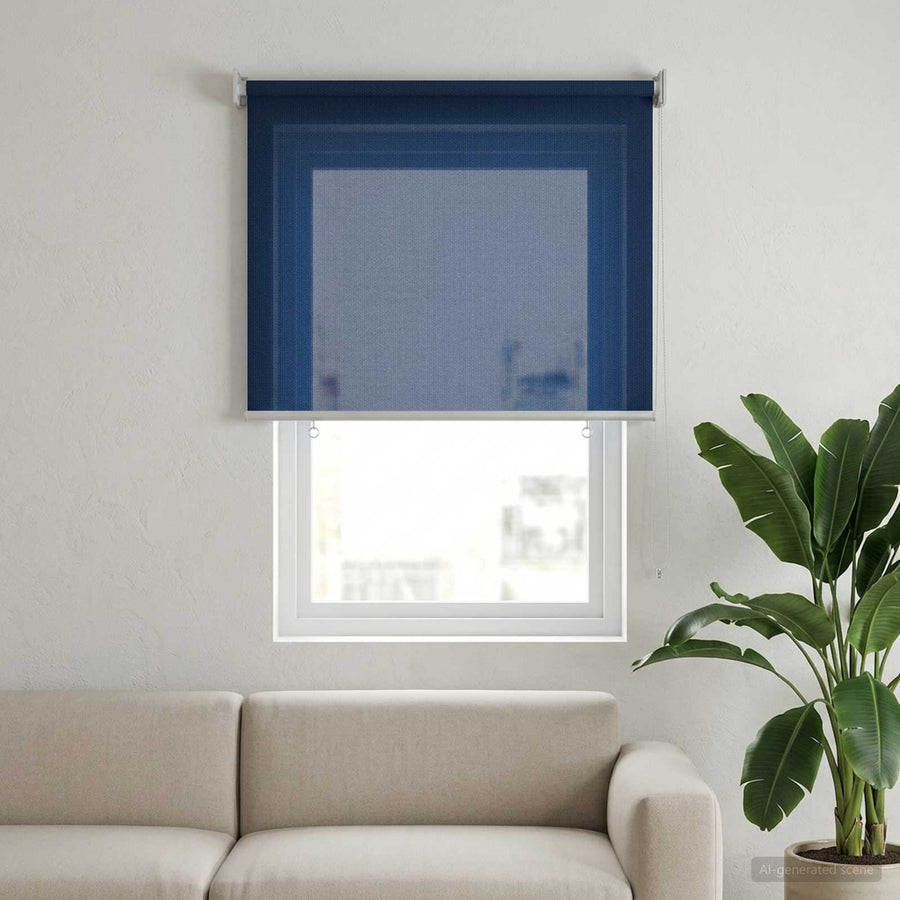 Buitenrolgordijn 90% UV-blok Blauw 80 x 140 cm HDPE