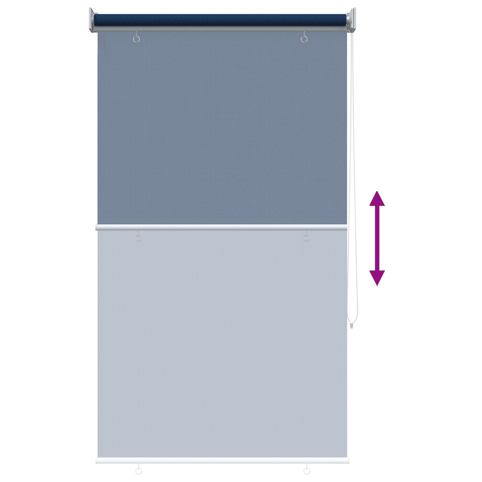 Buitenrolgordijn 90% UV-blok Blauw 80 x 140 cm HDPE