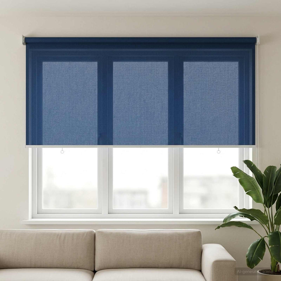 Buitenrolgordijn 90% UV-blok Blauw 140 x 140 cm HDPE