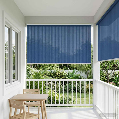 Buitenrolgordijn 90% UV-blok Blauw 140 x 140 cm HDPE