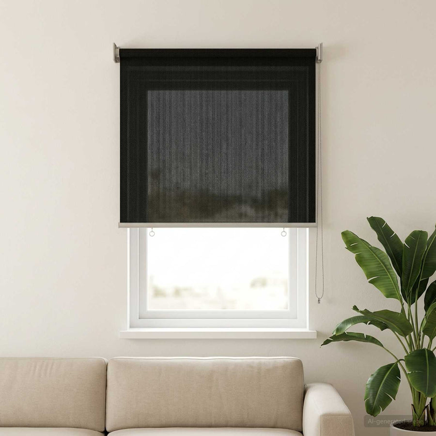 Buitenrolgordijn 90% UV-blok Zwart 80 x 140 cm HDPE